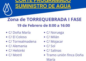 Doce calles afectadas por un corte en el suministro de agua hoy