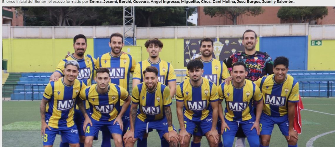 Tras la derrota en casa, el Atlético Benamiel visita la cancha del Algarrobo en 1ª División Andaluza