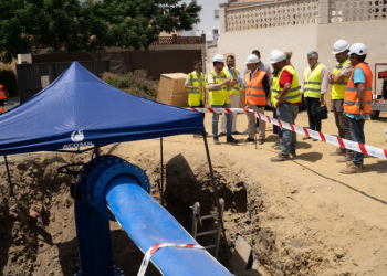 Finaliza con éxito la renovación de la tubería de abastecimiento de agua a la altura del hotel Los Patos