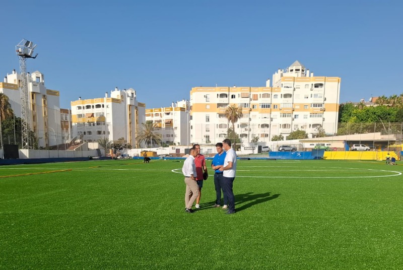 Las obras de remodelación del estadio Francisco Alarcón Isco de Benalmádena encarnan su recta final